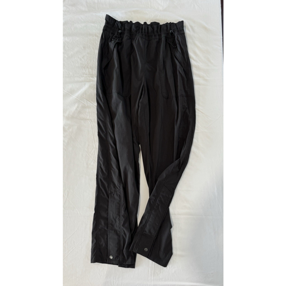 Athleta Nylon Black Trekkie High Rise Hiking Wide Leg Gorpccore Size 12
